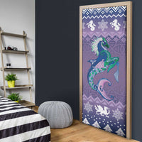 Carmarthenshire Wales Christmas Door Cover Heraldic Sea-Horse Celtic Design - Wonder Print Shop