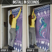 Carmarthenshire Wales Christmas Door Cover Heraldic Sea-Horse Celtic Design - Wonder Print Shop