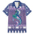 Carmarthenshire Wales Christmas Family Matching Off The Shoulder Long Sleeve Dress and Hawaiian Shirt Heraldic Sea-Horse Celtic Design - Wonder Print Shop