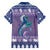 Carmarthenshire Wales Christmas Family Matching Off The Shoulder Long Sleeve Dress and Hawaiian Shirt Heraldic Sea-Horse Celtic Design - Wonder Print Shop