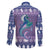 Carmarthenshire Wales Christmas Family Matching Off The Shoulder Long Sleeve Dress and Hawaiian Shirt Heraldic Sea-Horse Celtic Design - Wonder Print Shop