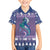 Carmarthenshire Wales Christmas Family Matching Off The Shoulder Long Sleeve Dress and Hawaiian Shirt Heraldic Sea-Horse Celtic Design - Wonder Print Shop