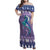 Carmarthenshire Wales Christmas Family Matching Off Shoulder Maxi Dress and Hawaiian Shirt Heraldic Sea-Horse Celtic Design - Wonder Print Shop