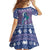 Carmarthenshire Wales Christmas Family Matching Short Sleeve Bodycon Dress and Hawaiian Shirt Heraldic Sea-Horse Celtic Design - Wonder Print Shop