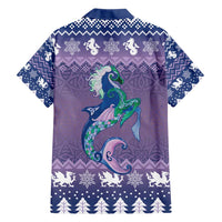 Carmarthenshire Wales Christmas Hawaiian Shirt Heraldic Sea-Horse Celtic Design - Wonder Print Shop