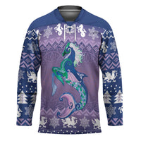 Carmarthenshire Wales Christmas Hockey Jersey Heraldic Sea-Horse Celtic Design - Wonder Print Shop