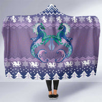Carmarthenshire Wales Christmas Hooded Blanket Heraldic Sea-Horse Celtic Design - Wonder Print Shop