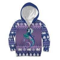 Carmarthenshire Wales Christmas Kid Hoodie Heraldic Sea-Horse Celtic Design - Wonder Print Shop