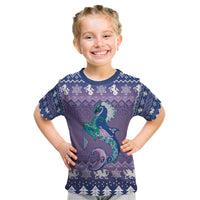 Carmarthenshire Wales Christmas Kid T Shirt Heraldic Sea-Horse Celtic Design - Wonder Print Shop