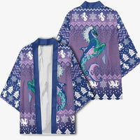 Carmarthenshire Wales Christmas Kimono Heraldic Sea-Horse Celtic Design - Wonder Print Shop