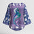 Carmarthenshire Wales Christmas Kimono Sleeve Blouse Heraldic Sea-Horse Celtic Design - Wonder Print Shop