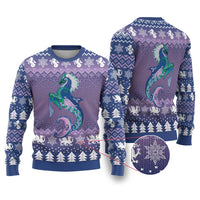 Carmarthenshire Wales Christmas Ugly Christmas Sweater Heraldic Sea-Horse Celtic Design - Wonder Print Shop