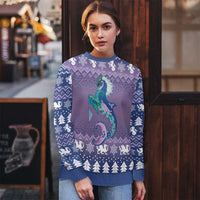 Carmarthenshire Wales Christmas Ugly Christmas Sweater Heraldic Sea-Horse Celtic Design - Wonder Print Shop