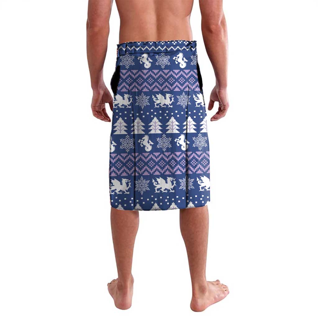 Carmarthenshire Wales Christmas Lavalava Heraldic Sea-Horse Celtic Design - Wonder Print Shop