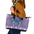 Carmarthenshire Wales Christmas Leather Tote Bag Heraldic Sea-Horse Celtic Design - Wonder Print Shop