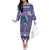 Carmarthenshire Wales Christmas Off The Shoulder Long Sleeve Dress Heraldic Sea-Horse Celtic Design - Wonder Print Shop