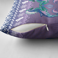 Carmarthenshire Wales Christmas Pillow Cover Heraldic Sea-Horse Celtic Design - Wonder Print Shop