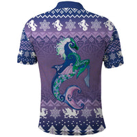 Carmarthenshire Wales Christmas Polo Shirt Heraldic Sea-Horse Celtic Design - Wonder Print Shop