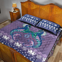 Carmarthenshire Wales Christmas Quilt Bed Set Heraldic Sea-Horse Celtic Design - Wonder Print Shop