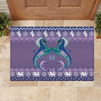 Carmarthenshire Wales Christmas Rubber Doormat Heraldic Sea-Horse Celtic Design - Wonder Print Shop