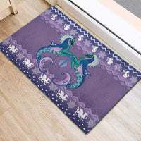 Carmarthenshire Wales Christmas Rubber Doormat Heraldic Sea-Horse Celtic Design - Wonder Print Shop