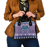 Carmarthenshire Wales Christmas Shoulder Handbag Heraldic Sea-Horse Celtic Design - Wonder Print Shop