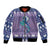 Carmarthenshire Wales Christmas Sleeve Zip Bomber Jacket Heraldic Sea-Horse Celtic Design - Wonder Print Shop