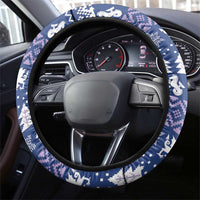 Carmarthenshire Wales Christmas Steering Wheel Cover Heraldic Sea-Horse Celtic Design - Wonder Print Shop