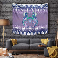 Carmarthenshire Wales Christmas Tapestry Heraldic Sea-Horse Celtic Design - Wonder Print Shop