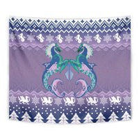 Carmarthenshire Wales Christmas Tapestry Heraldic Sea-Horse Celtic Design - Wonder Print Shop