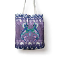 Carmarthenshire Wales Christmas Tote Bag Heraldic Sea-Horse Celtic Design - Wonder Print Shop