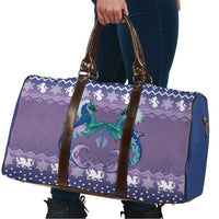 Carmarthenshire Wales Christmas Travel Bag Heraldic Sea-Horse Celtic Design - Wonder Print Shop