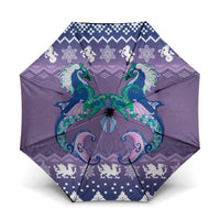 Carmarthenshire Wales Christmas Umbrella Heraldic Sea-Horse Celtic Design - Wonder Print Shop