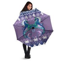 Carmarthenshire Wales Christmas Umbrella Heraldic Sea-Horse Celtic Design - Wonder Print Shop