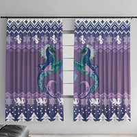 Carmarthenshire Wales Christmas Window Curtain Heraldic Sea-Horse Celtic Design - Wonder Print Shop