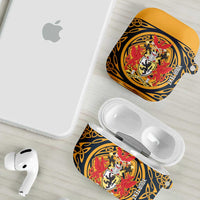 Personalized Denbighshire Wales AirPods Case Coat Of Arms Celtic Style - Wonder Print Shop