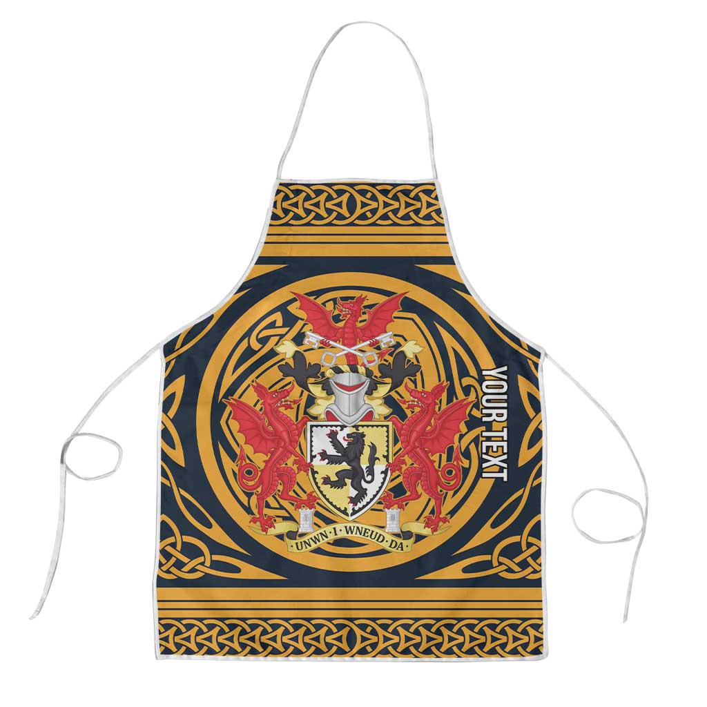 Personalized Denbighshire Wales Apron Coat Of Arms Celtic Style - Wonder Print Shop