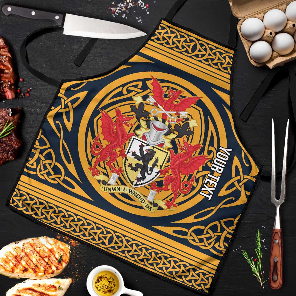Personalized Denbighshire Wales Apron Coat Of Arms Celtic Style - Wonder Print Shop