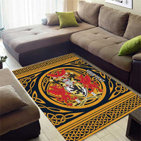 Personalized Denbighshire Wales Area Rug Coat Of Arms Celtic Style - Wonder Print Shop