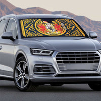 Personalized Denbighshire Wales Auto Sun Shade Coat Of Arms Celtic Style - Wonder Print Shop