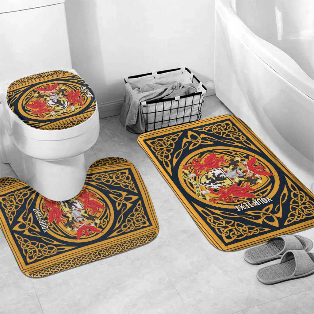 Personalized Denbighshire Wales Bathroom Set Coat Of Arms Celtic Style - Wonder Print Shop