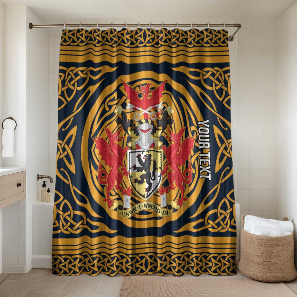 Personalized Denbighshire Wales Bathroom Set Coat Of Arms Celtic Style - Wonder Print Shop