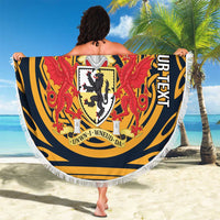 Personalized Denbighshire Wales Beach Blanket Coat Of Arms Celtic Style - Wonder Print Shop