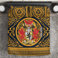 Personalized Denbighshire Wales Bedding Set Coat Of Arms Celtic Style - Wonder Print Shop