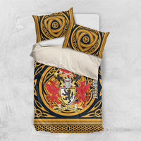 Personalized Denbighshire Wales Bedding Set Coat Of Arms Celtic Style - Wonder Print Shop