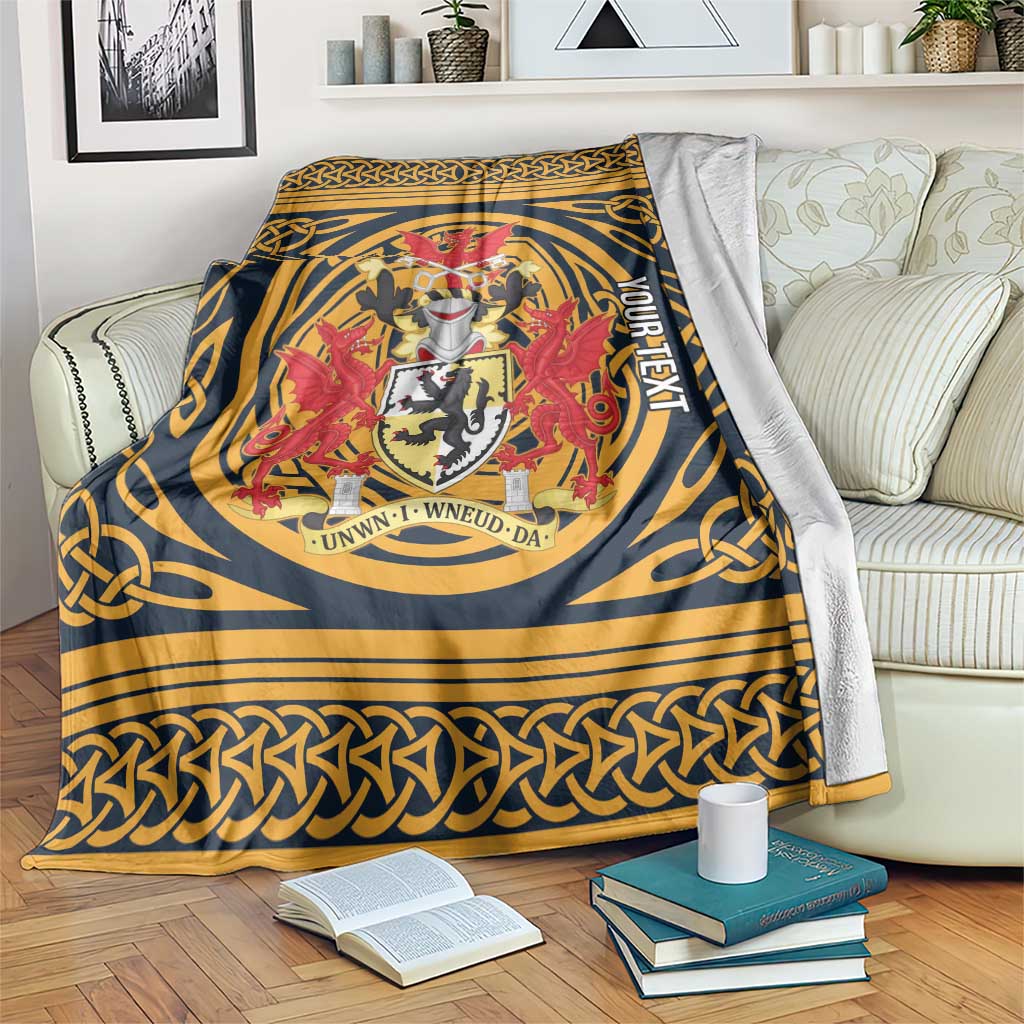 Personalized Denbighshire Wales Blanket Coat Of Arms Celtic Style - Wonder Print Shop