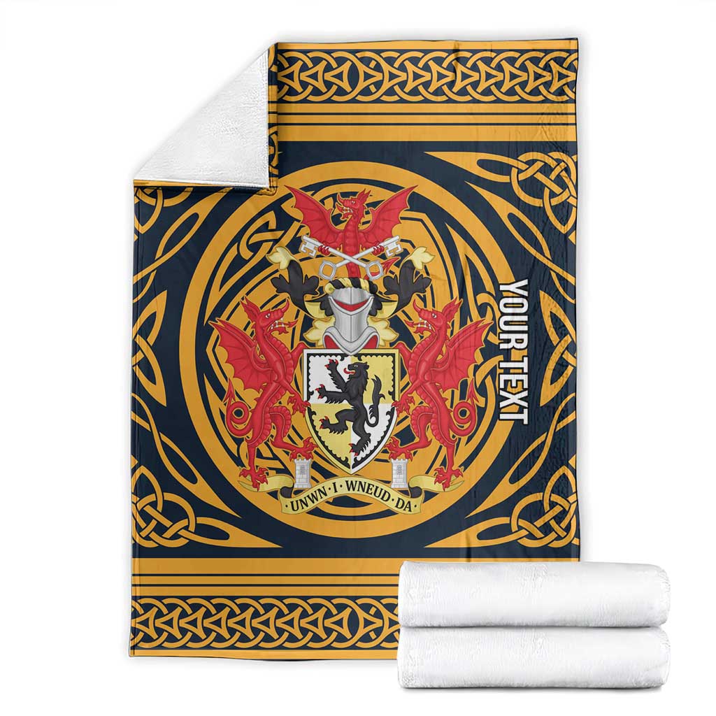 Personalized Denbighshire Wales Blanket Coat Of Arms Celtic Style - Wonder Print Shop