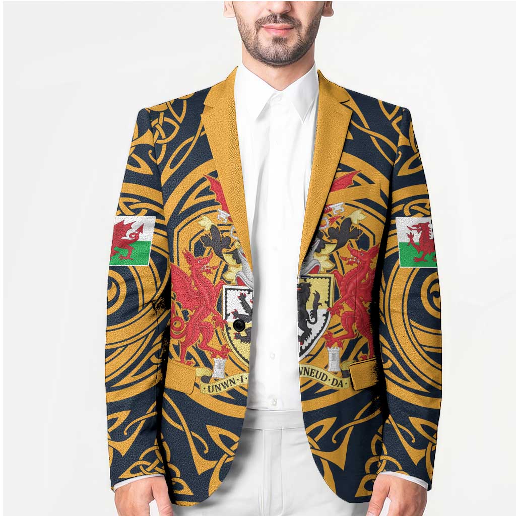Personalized Denbighshire Wales Blazer Coat Of Arms Celtic Style - Wonder Print Shop