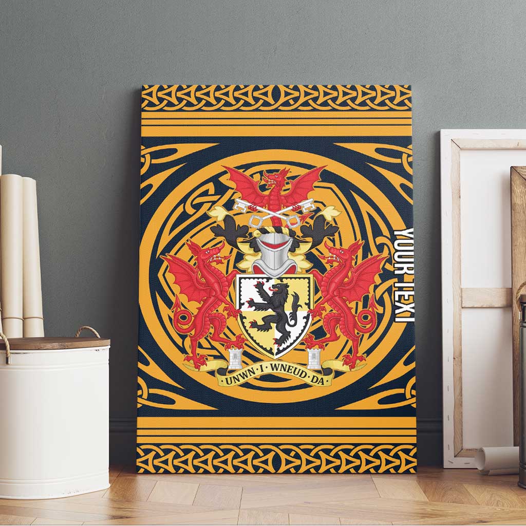 Personalized Denbighshire Wales Canvas Wall Art Coat Of Arms Celtic Style - Wonder Print Shop