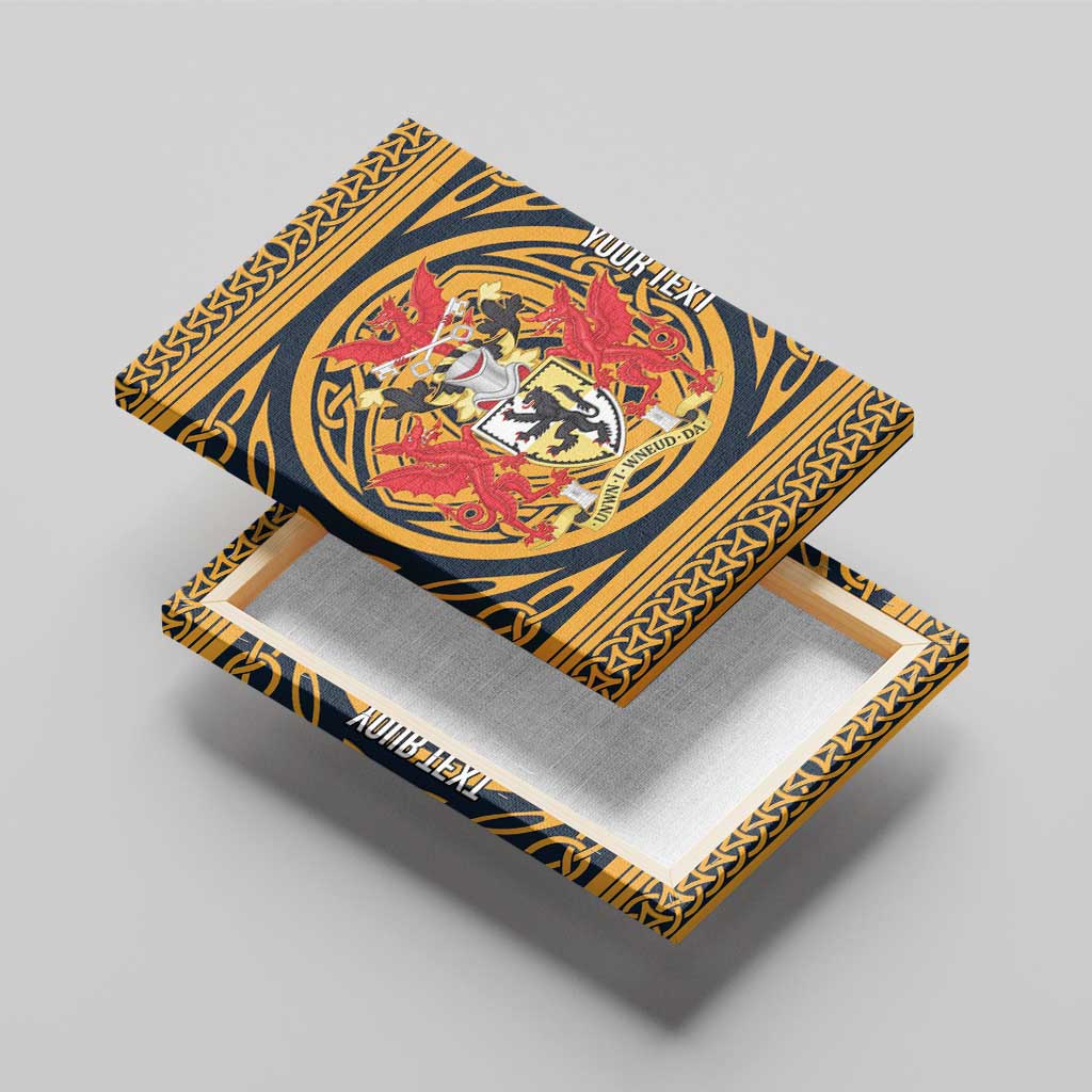 Personalized Denbighshire Wales Canvas Wall Art Coat Of Arms Celtic Style - Wonder Print Shop